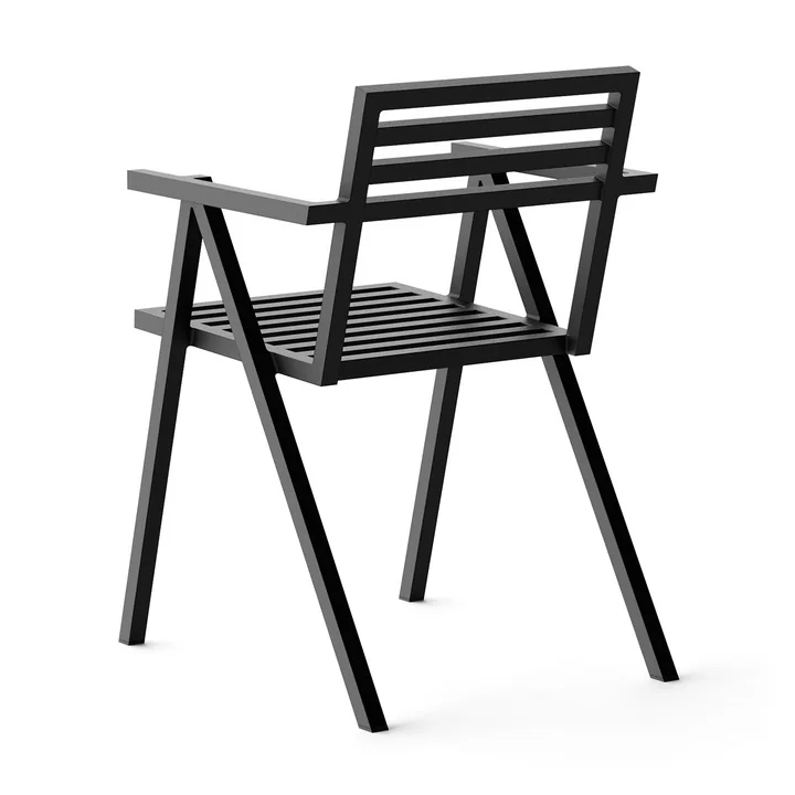 Outdoor Stacking Armchair, schwarz RAL 9012 von NINE