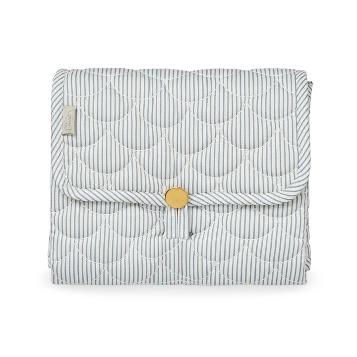 Cam Cam Copenhagen - Gesteppte Wickelunterlage, OCS classic stripes blue / praline