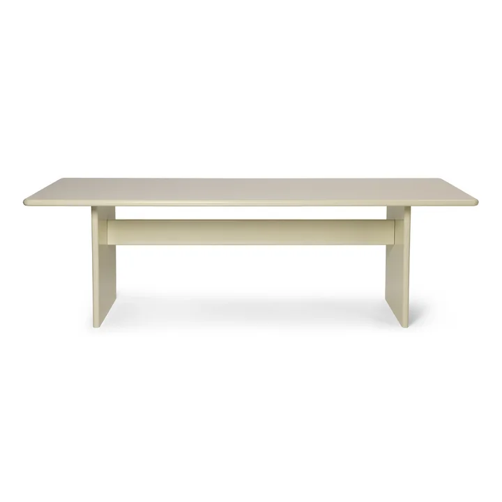 Rink Dining Table von Ferm Living in der Farbe eggshell