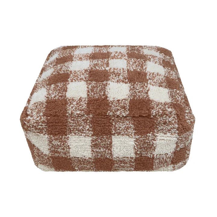 Vichy Pouf, 40 x 40 cm, toffee von Lorena Canals