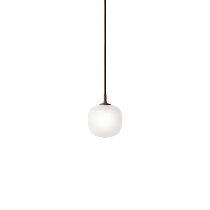 Muuto - Rime Pendelleuchte Ø 12 cm, opal / deep red