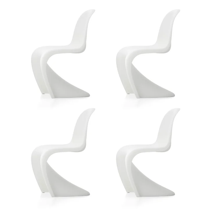 Vitra - Panton Chair, weiß (neue Höhe) (4er Set)