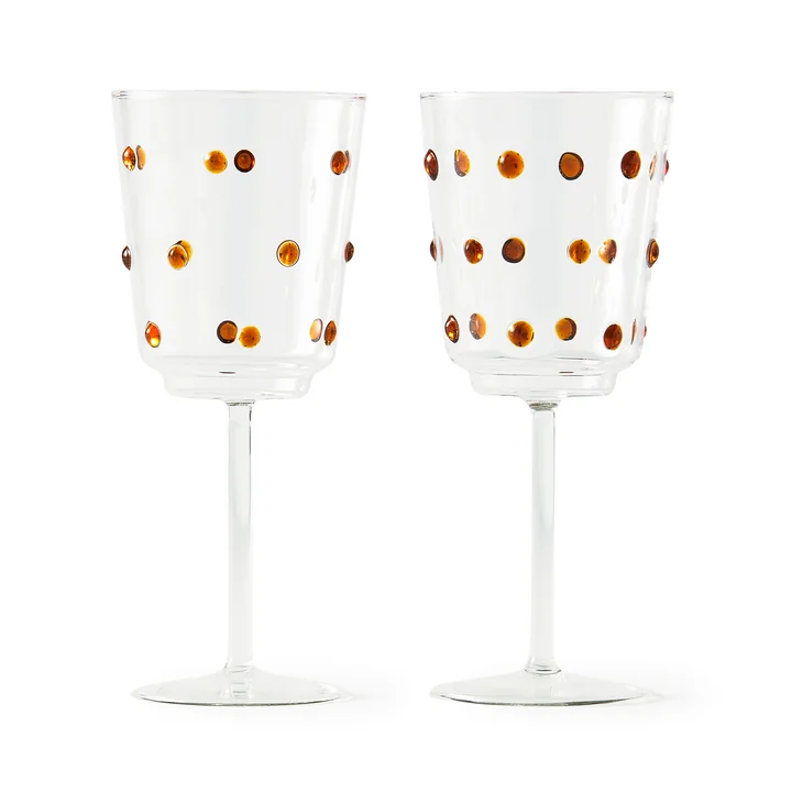 Nob Weinglas, H 20 cm, gelb (2er-Set) von Pols Potten