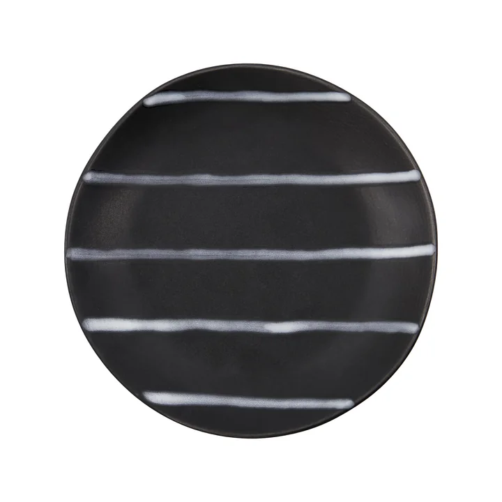 House Doctor - Line Teller, Ø 19,5 cm, schwarz / braun