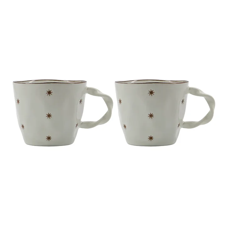 Starry Tasse von House Doctor in der Farbe weiß (2er-Set)