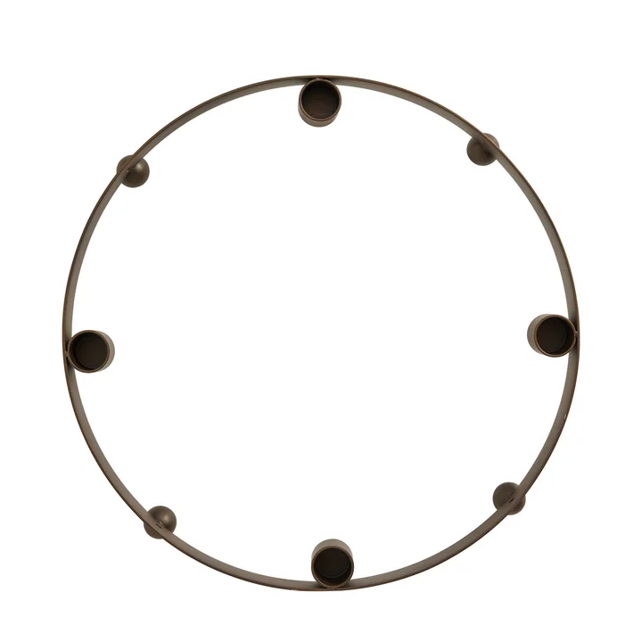 Adventskerzenhalter Pearl von OYOY in der Ausführung antikes Messing