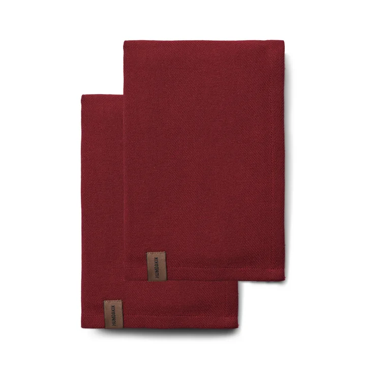 Geschirrtuch aus Biobaumwolle, 45 x 70 cm, maroon (2er-Set) von Humdakin
