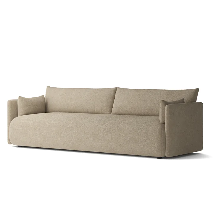 Audo - Offset Sofa, 3-Sitzer, beige (Audo Bouclé 02)