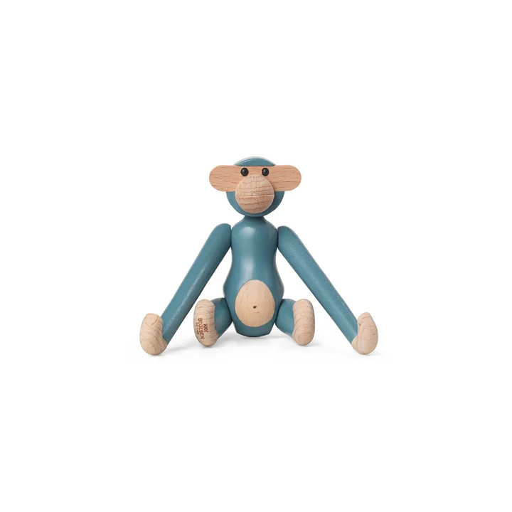 Kay Bojesen - Holz-Affe mini, vintage blau
