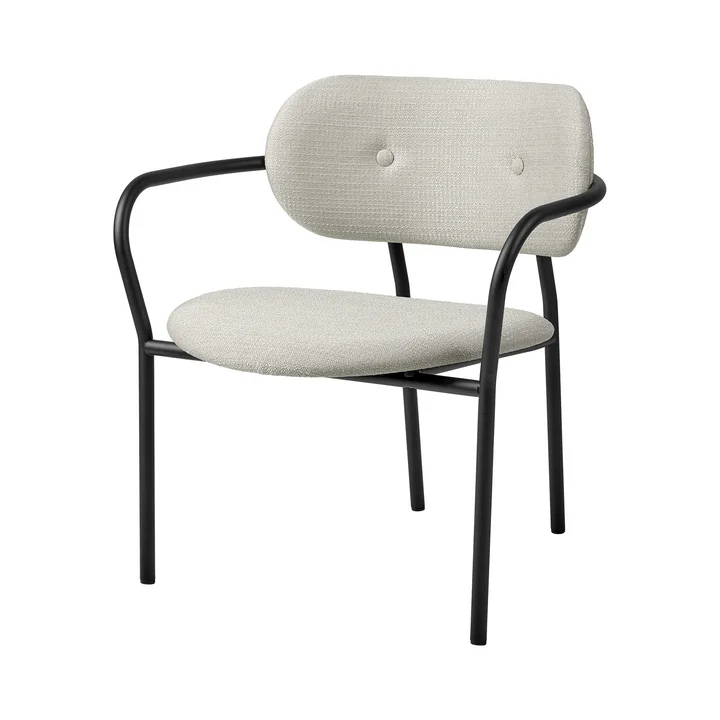 Gubi - Coco Lounge Chair Vollpolsterung, schwarz matt / Eero Special (106)
