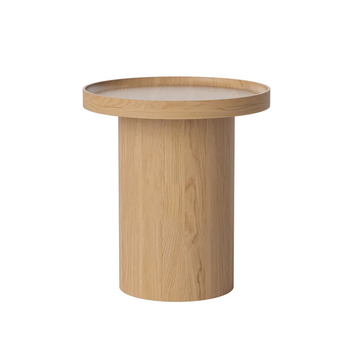 Plateau Couchtisch, Ø 48 cm, Eiche lackiert von Bolia