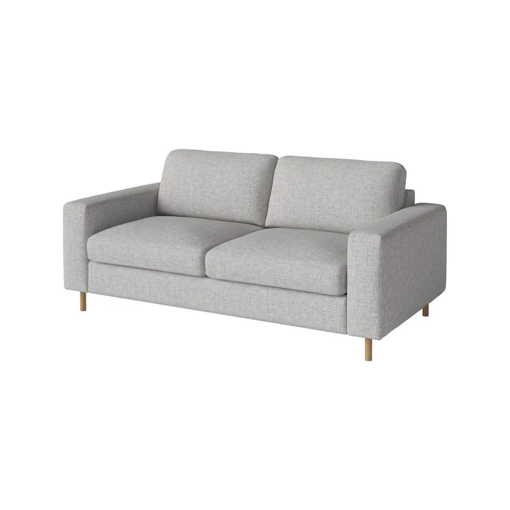 Scandinavia 2-Sitzer Sofa, Eiche geölt / Nantes hellgrau von Bolia