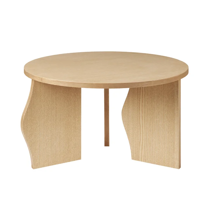 Brook Couchtisch, Ø 60 x H35 cm, Eschenfurnier geölt von Broste Copenhagen