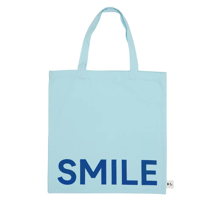 AJ Favourite Tragetasche, Smile / ice blue von Design Letters
