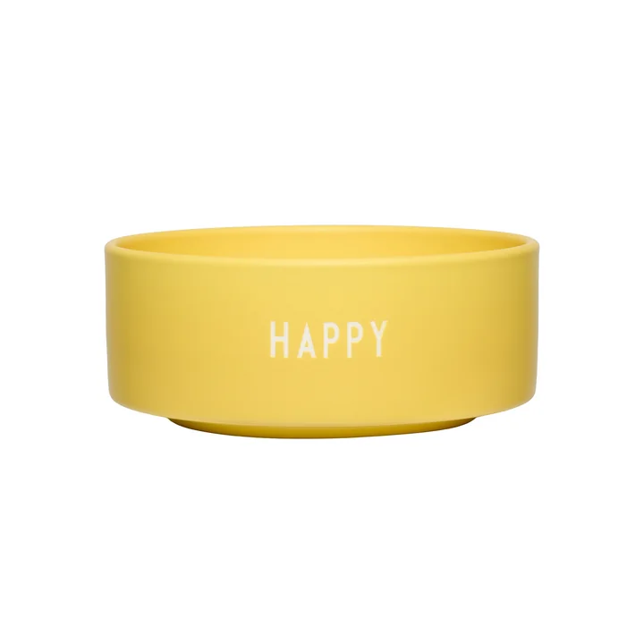 Snack Schale, Happy / yellow von Design Letters