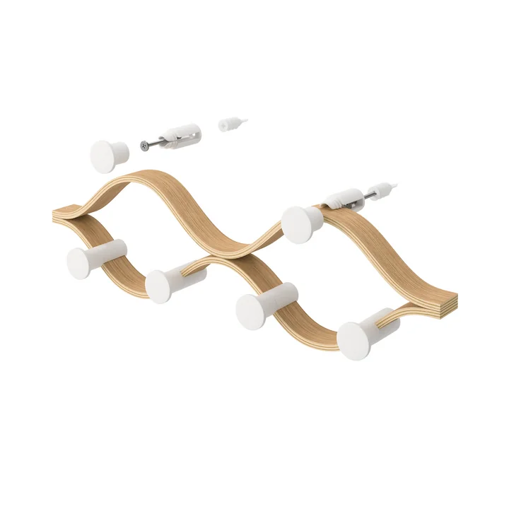 Montage Wandgardrobe, weiß / natur von Umbra