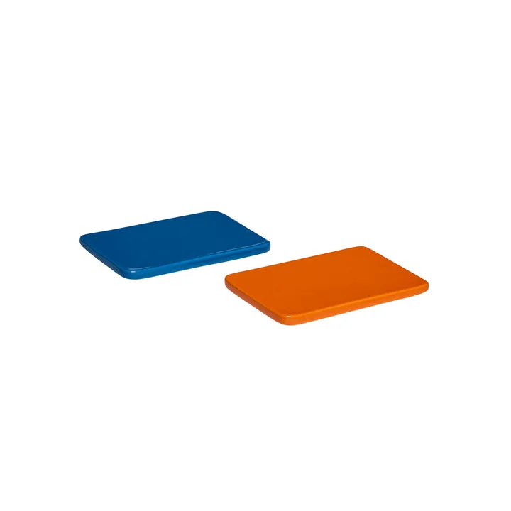 Amare Untersetzer, small, blau / orange (2er-Set) von Hübsch Interior