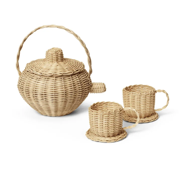 Rattan Teeset, natur von Ferm Living