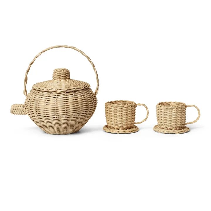 Rattan Teeset, natur von Ferm Living