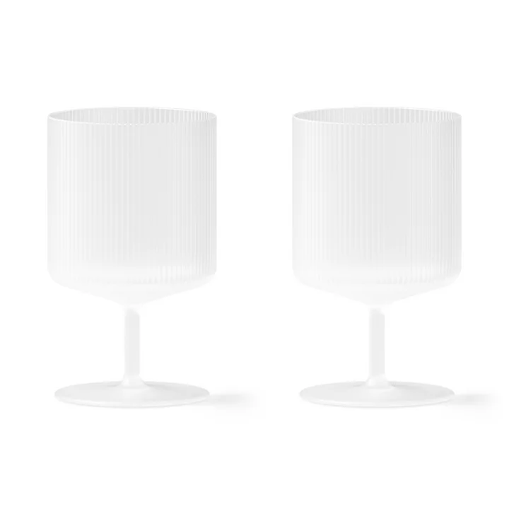 Ripple Weinglas, frosted (2er-Set) von Ferm Living