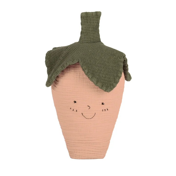 Wabi Sabi Kissen, Erdbeere, 28 x 30 cm, powder pink von Nobodinoz