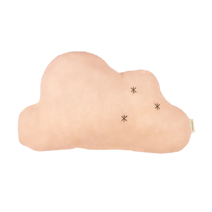 Wabi Sabi Musselin Cloud Kissen, 37 x 25 cm, powder pink von Nobodinoz
