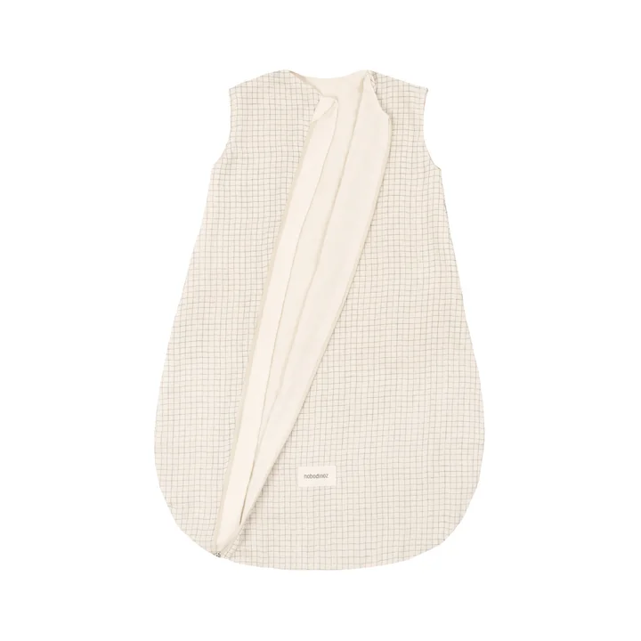 Sweety Baby-Schlafsack 0-6 Monate, blue grid von Nobodinoz