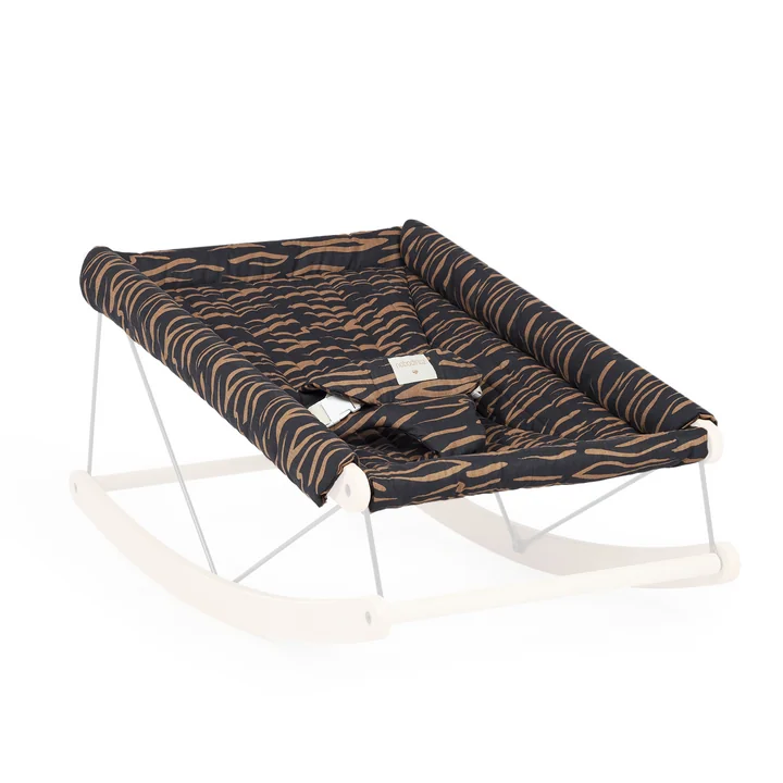 Growing Green Polster für Babywippe, blue waves von Nobodinoz