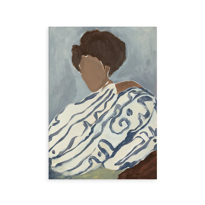 Blue Curls Poster von Paper Collective