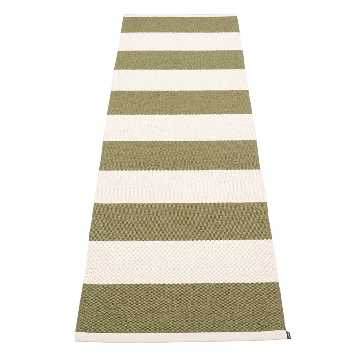 papelina bob 225 (70 x 225cm) パペリナ　ボッブ Pappelina Bob rug, 70 x 225 cm, mud - vanilla | Finnish Design Shop
