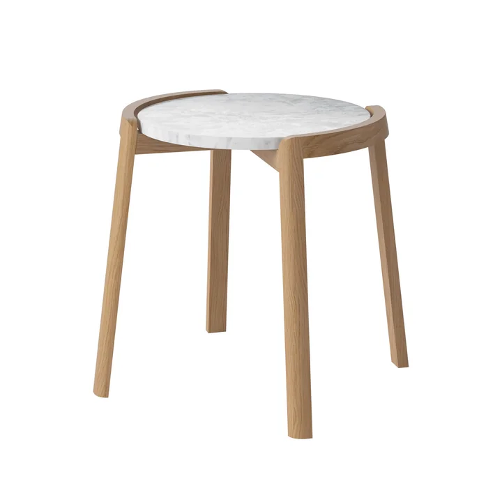 Bolia - Mix Coffee Table, Ø 46 cm, Marmor weiß