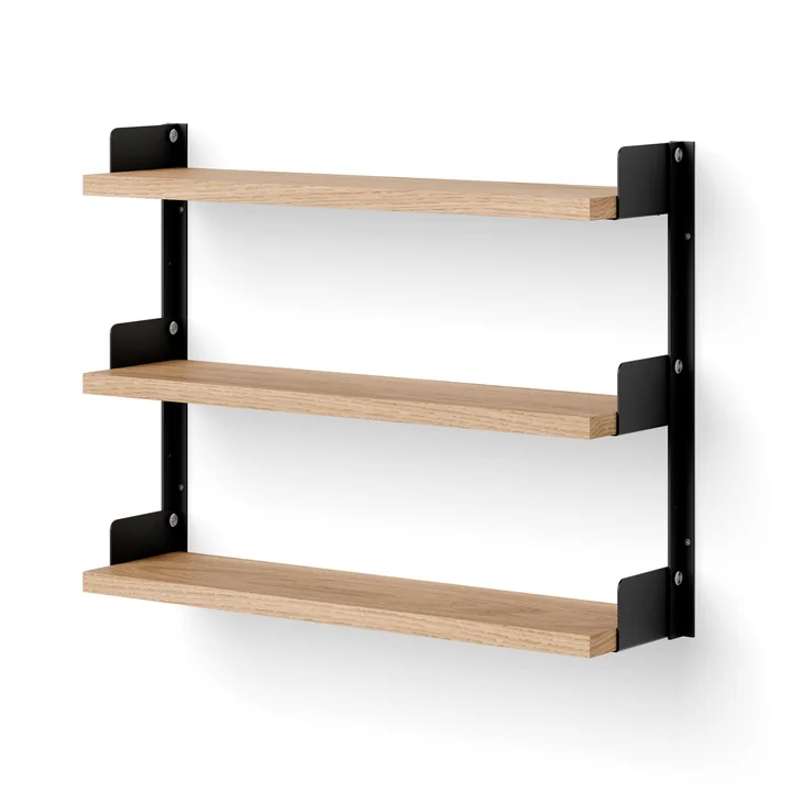 New Works - Tea Wandregal, Eiche / schwarz
