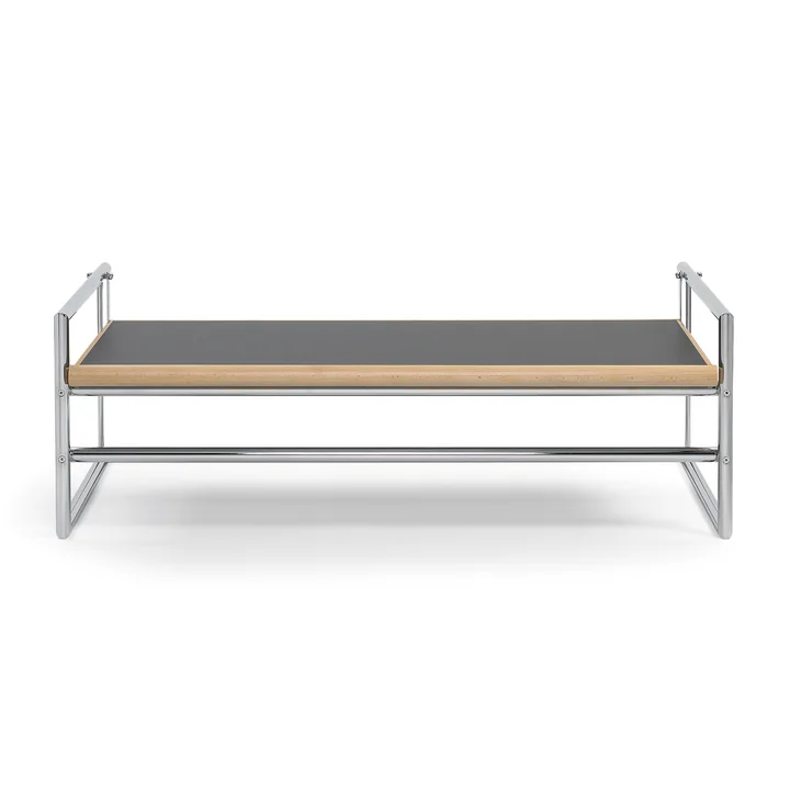 Classicon - Menton Beistelltisch, drehbar, grau/schwarz, Gestell chrom