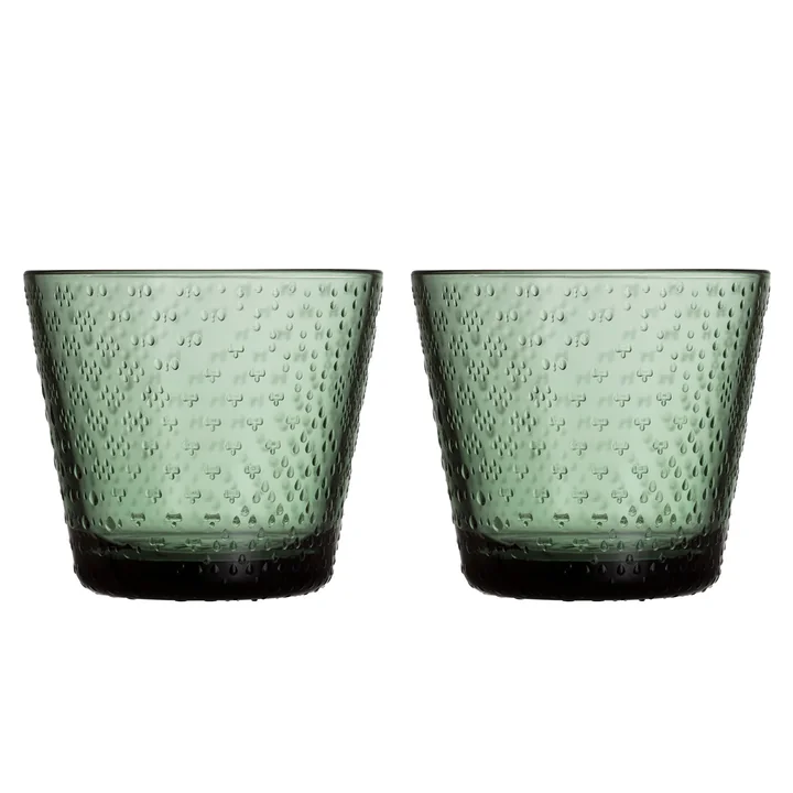 Iittala - Tundra Trinkglas 29 cl, tannengrün (2er-Set)