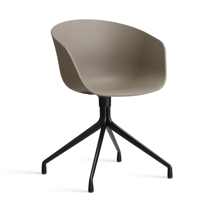 HAY - About A Chair AAC 20, Aluminium schwarz / khaki 2.0 