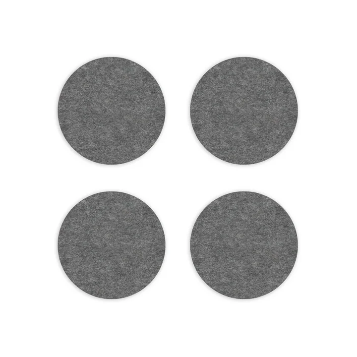 Hey Sign - Untersetzer rund, 5 mm, Ø 9 cm, anthrazit (4er-Set)