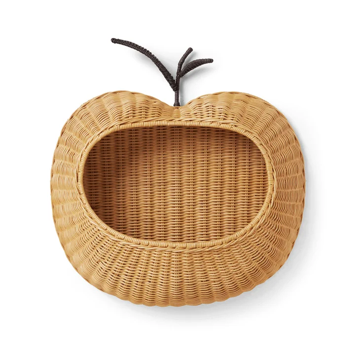 Ferm Living - Apple Wandtasche geflochten, rattan