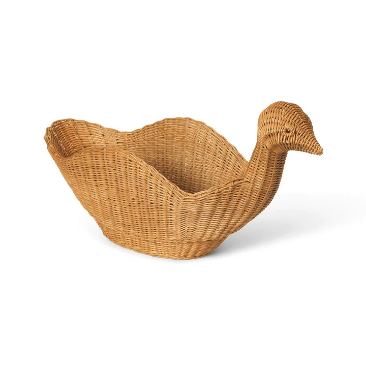 Ferm Living - Bird Aufbewahrung geflochten, rattan
