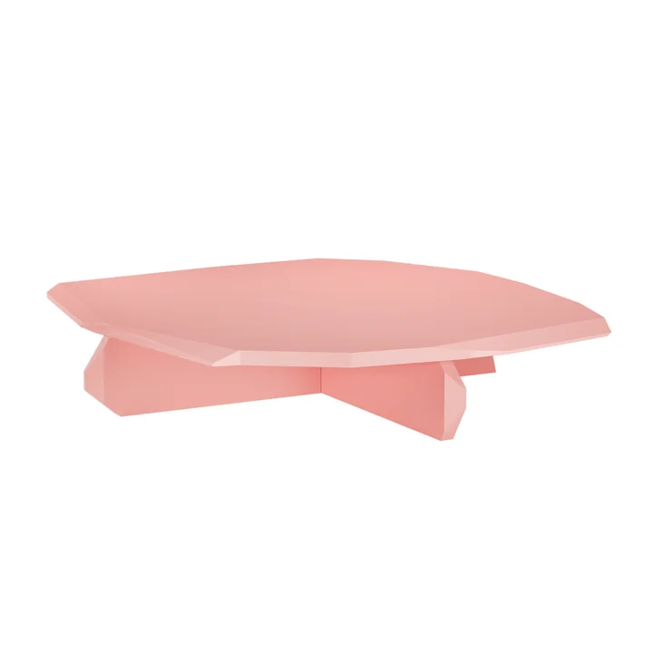 OUT Objekte unserer Tage - Fels Couchtisch, Esche massiv lackiert soft pink