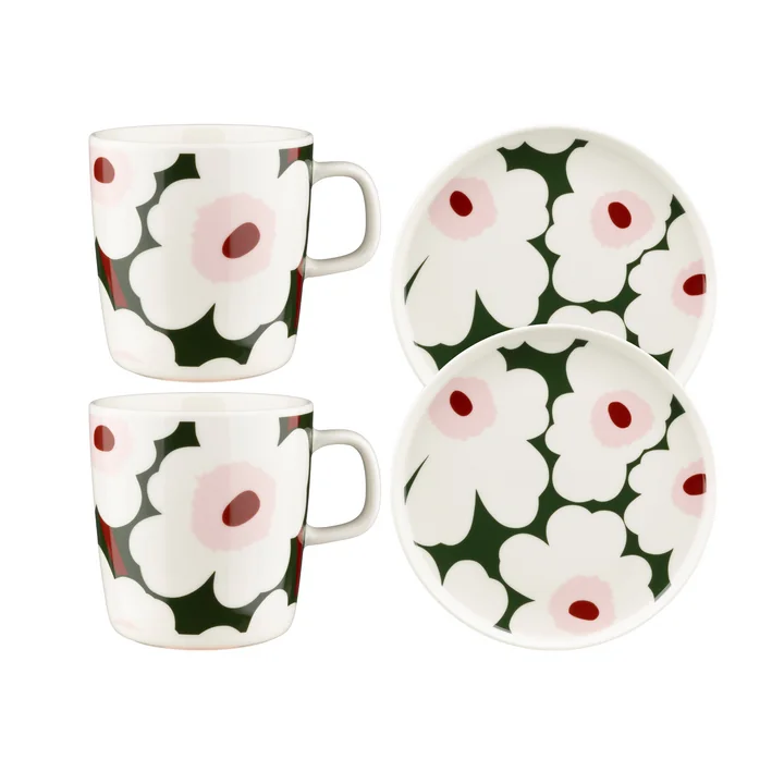 Marimekko - Oiva Unikko Frühstücks-Set, mehrfarbig (4-tlg) 