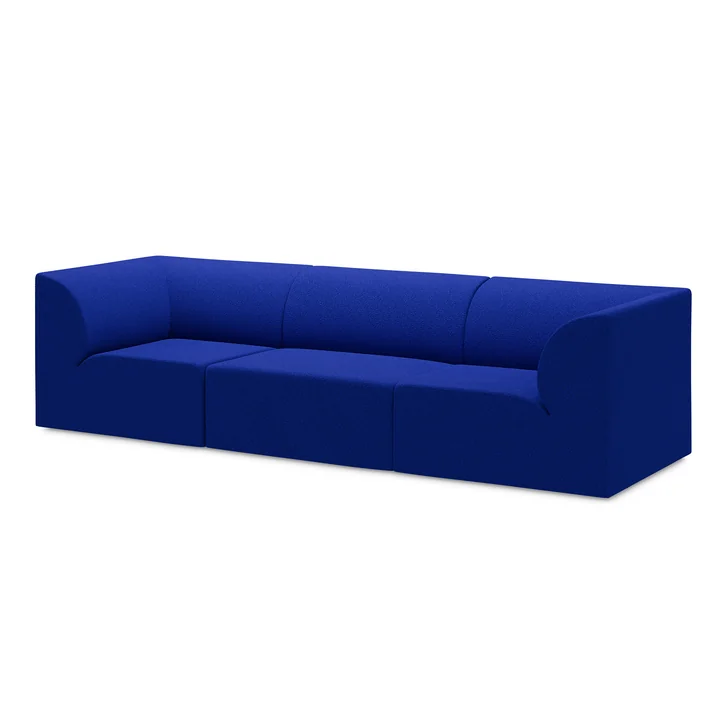 OUT Objekte unserer Tage - Weber 02 3-Sitzer Sofa, cobaltblau (Berlin 641 by OUT)