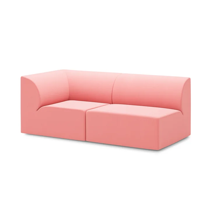 OUT Objekte unserer Tage - Weber 01 2.5-Sitzer Sofa, rosa (Vidar 4 0622 by Kvadrat)
