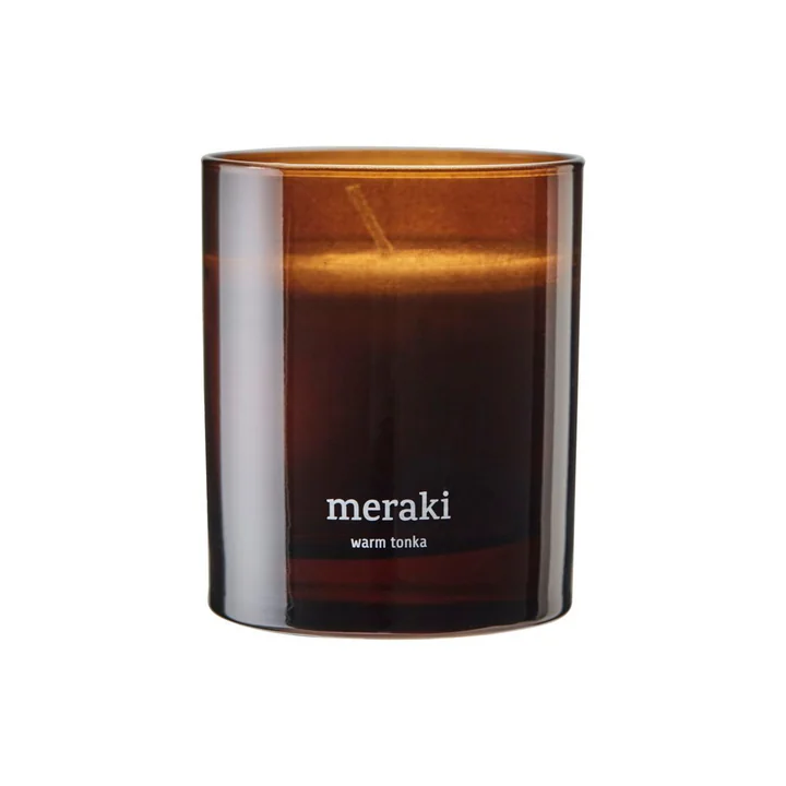Meraki - Duftkerze, Ø 8 cm, Warm tonka