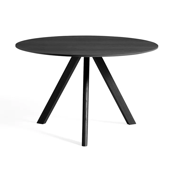 HAY - Copenhague CPH20 2.0 Tisch Ø 120 cm, Eiche schwarz lackiert