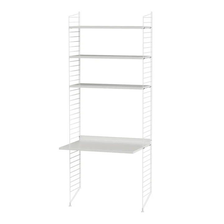 String - Arbeitsplatzkombination, 78 x 200 x 30 cm, weiß