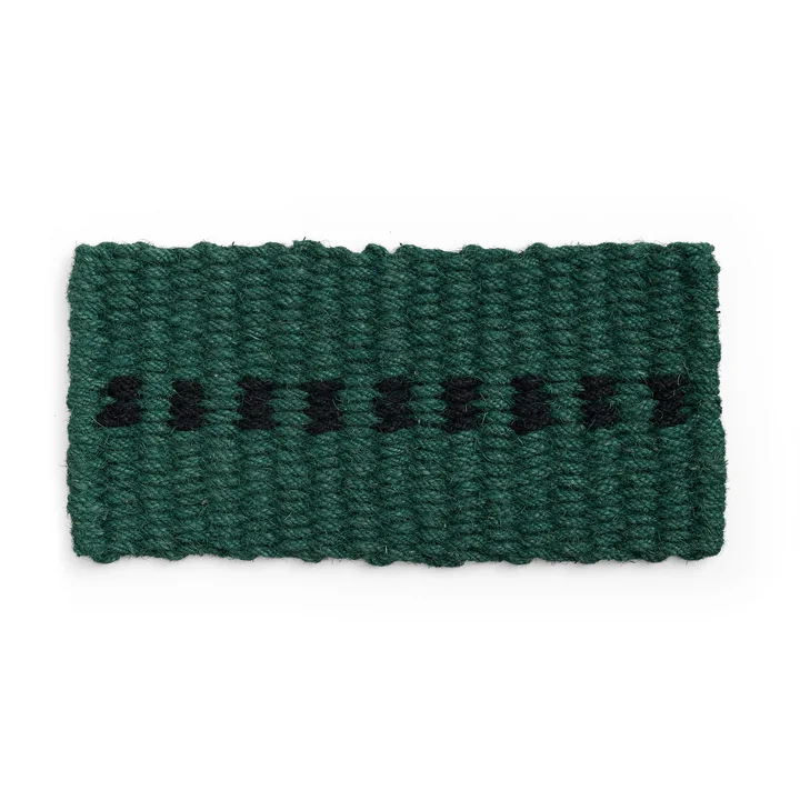 HAY - Coco Fußmatte, dot, dunkelgrün / schwarz