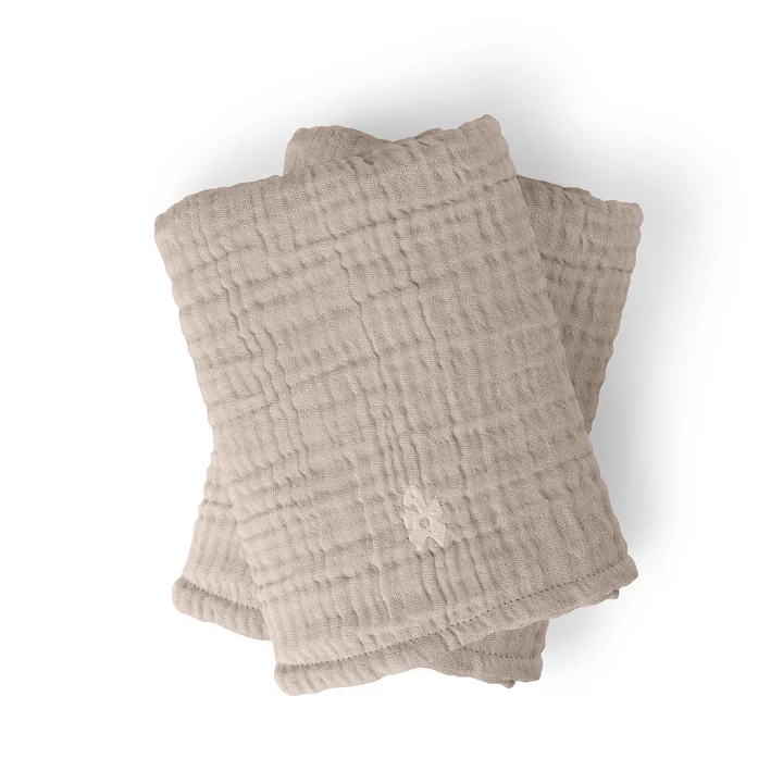 Sebra - Wickelunterlage aus Musselin 6-lagig, beige (2er-Set)