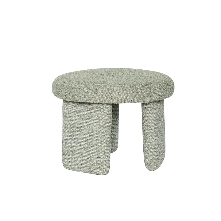 Hübsch Interior - Rocco Pouf, hellgrün