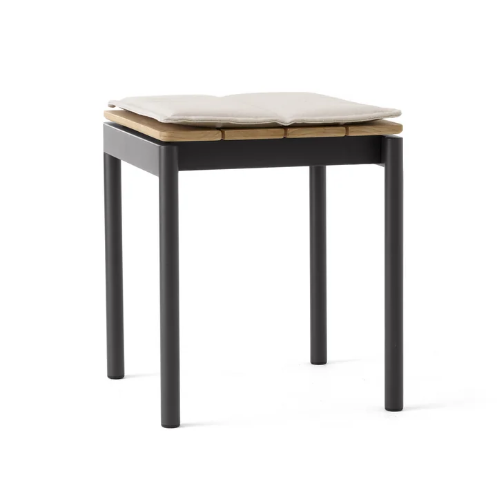 &Tradition - Ville AV47 Gartenhocker mit Sitzkissen, beige