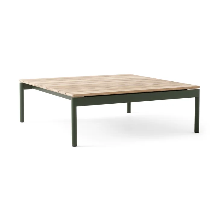 &Tradition - Ville AV50 Outdoor Kaffeetisch, 90 x 90cm, Teak / bronze green